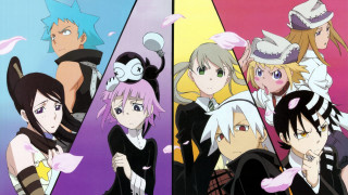 Anime characters colorful background cat - top of them free wallpaper