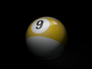 Yellow white pool ball black - the ball free wallpaper