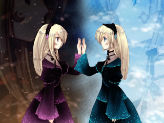 Anime girls clock tower snow - a clock tower free wallpaper