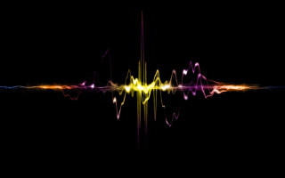Sound wave dark background yellow - the dark free wallpaper