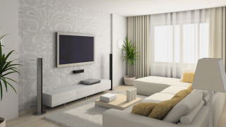 Living room flat screen tv 2 - flat free wallpaper