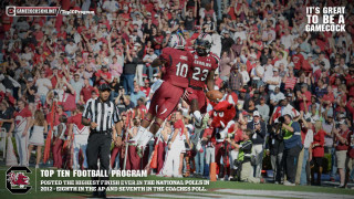 Football player jumping air ball - the sideline free wallpaper