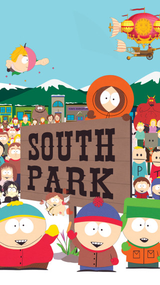 South park group sign winter - a group of people holding free wallpaper