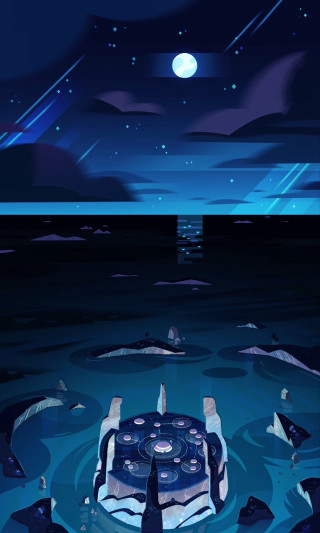 Floating device ocean nighttime full - a computer free wallpaper