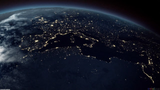 Earth night view cities lights - a view of the earth free wallpaper