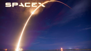 Spacex rocket launch night starry - free space wallpaper