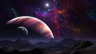 Space scene planets stars distant 6 - a distant star in the background free wallpaper