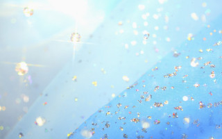 Blue star sky hologram bubble - anamorphic free wallpaper