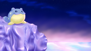 Cartoon fish rock ocean night - a rock in the ocean free wallpaper
