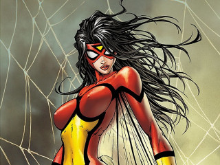 Woman yellow black costume spider - costume free wallpaper