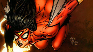Woman knife demon redbody blackhair - her hand and a demon free wallpaper