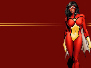 Woman red yellow costume bat - costume free wallpaper