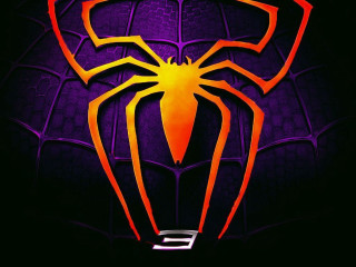 Spider man logo purple background - the bottom of the image free wallpaper