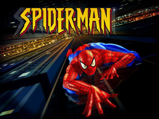 Spider man poster train city - building free wallpaper