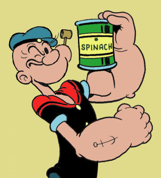 Cartoon character holding spinach cans 2 - a cartoon character holding free wallpaper