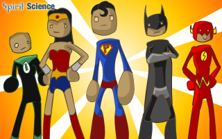Cartoon characters yellow background spirit - a group of cartoon characters free wallpaper