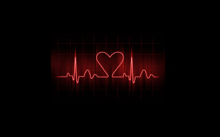 Heartbeat red line crossstitch love - analytical free wallpaper