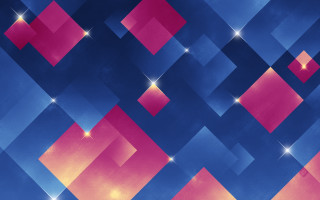 Blue pink background squares stars - square free wallpaper