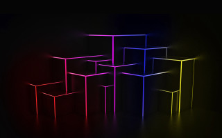 Three colored boxes red middle - the middle free wallpaper