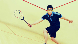 Man holding tennis racquet court 2 - a court free wallpaper