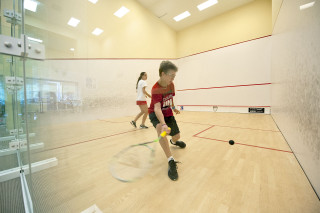 Man playing badminton gym people - other person free wallpaper