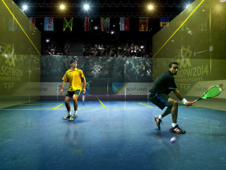 Tennis match crowd stands stage - a court free wallpaper