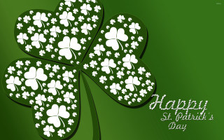 Green shamrock white shamrocks happy - happy free wallpaper