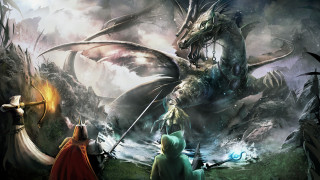 People dragon bow arrow group 2 - epic fantasy free wallpaper
