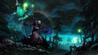 Man holding star forest green - a green light free wallpaper