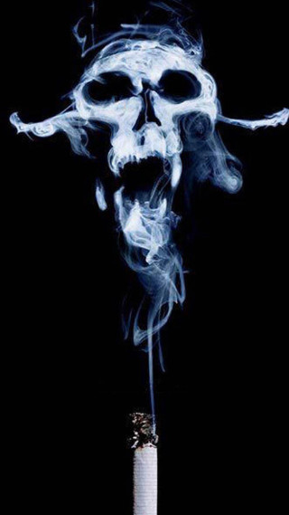 Cigarette skull smoke foreground image - a skull free wallpaper
