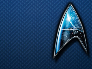 Star trek logo blue background 3 - a star trek logo free wallpaper