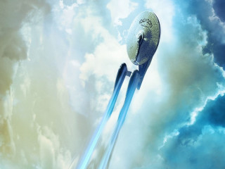 Futuristic space shuttle flying clouds - futuristic free wallpaper