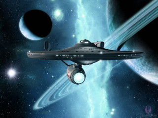 Spaceship flying sky planet star 3 - sci fi free wallpaper