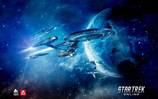 Star trek poster spaceship planet - a star trek logo free wallpaper