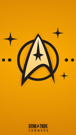 Star trek logo yellow background 2 - the bottom of the logo free wallpaper