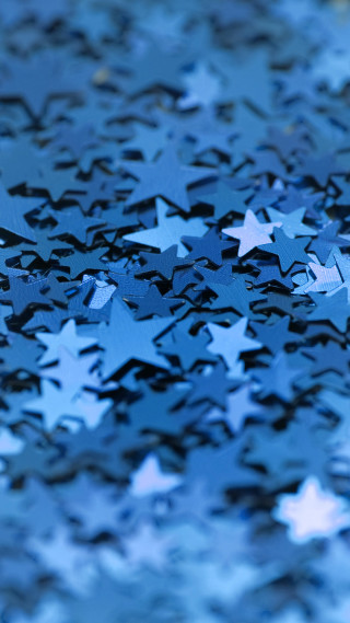Blue background stars different sizes 2 - florianne becker free wallpaper