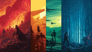 Forest people spaceship Star Wars - a series free wallpaper