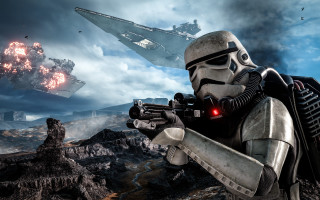Star wars stormtrooper fighter jet - a bunch of fireworks free wallpaper