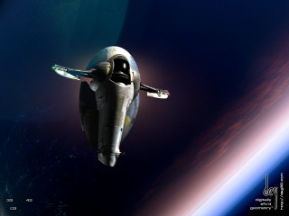 Space shuttle flying sky earth - redshift free wallpaper