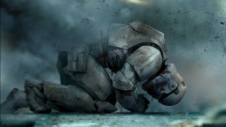 Man kneeling smoke cloud hands - conceptart free wallpaper