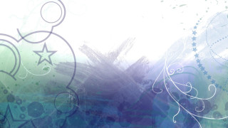 Blue green abstract background star - side and a star free wallpaper