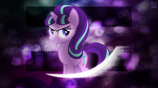 Purple pony blue white black - a black nose free wallpaper