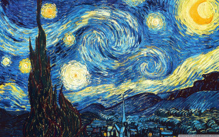 Starry night building trees foreground - a building and trees free wallpaper