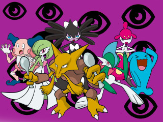 Cartoon characters purple background black 2 - a group of cartoon characters free wallpaper
