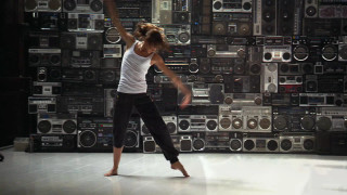 Woman dancing radio equipment studio - daphne fedarb free wallpaper