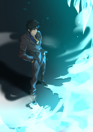 Man suit blue ice cave - a knife free wallpaper