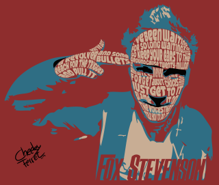 Bearded man blue jacket words - andrew stevovich free wallpaper