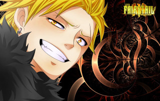 Blonde man black coat smiling - a spiral design free wallpaper