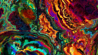 Colorful abstract painting vibrant shapes - android jones free wallpaper