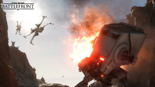 Star wars battle robot attacking - a person in the background free wallpaper